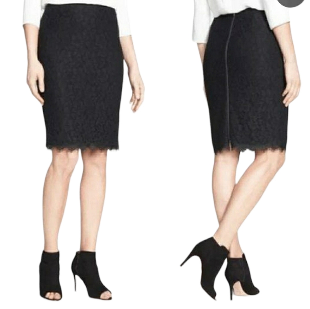 Diane Von Furstenburg Silk Blend Lace Skirt